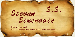 Stevan Simenović vizit kartica